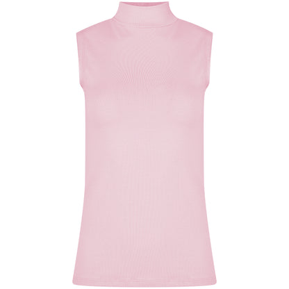 Basic Shirt ärmellos Halbkragen Tank-Top