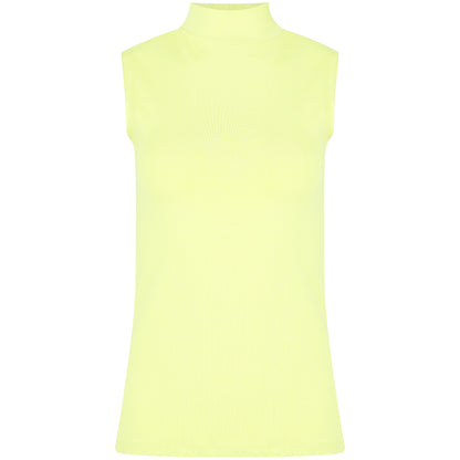 Basic Shirt ärmellos Halbkragen Tank-Top