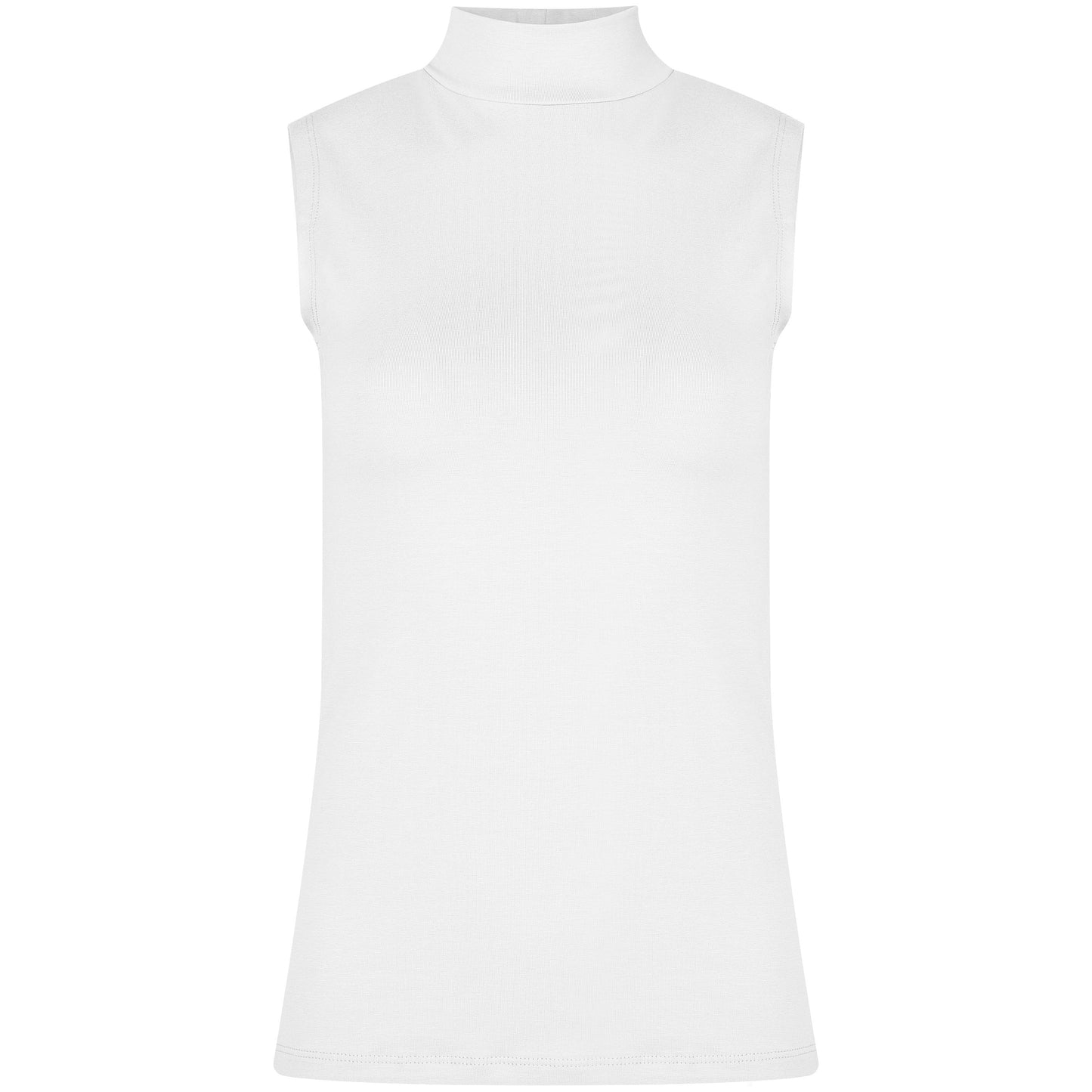 Basic Shirt ärmellos Halbkragen Tank-Top