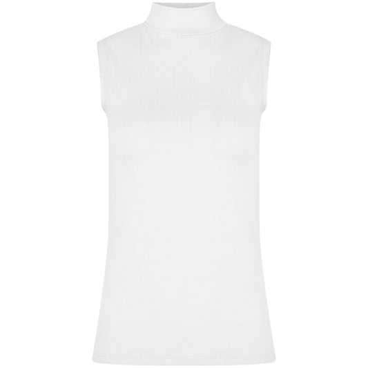 Basic Shirt ärmellos Halbkragen Tank-Top