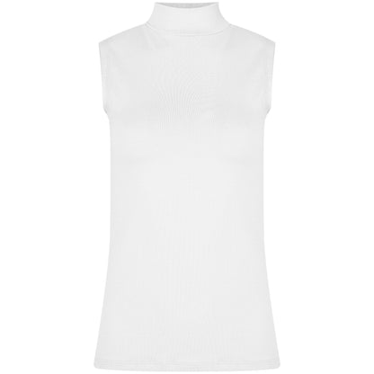 Basic Shirt ärmellos Halbkragen Tank-Top