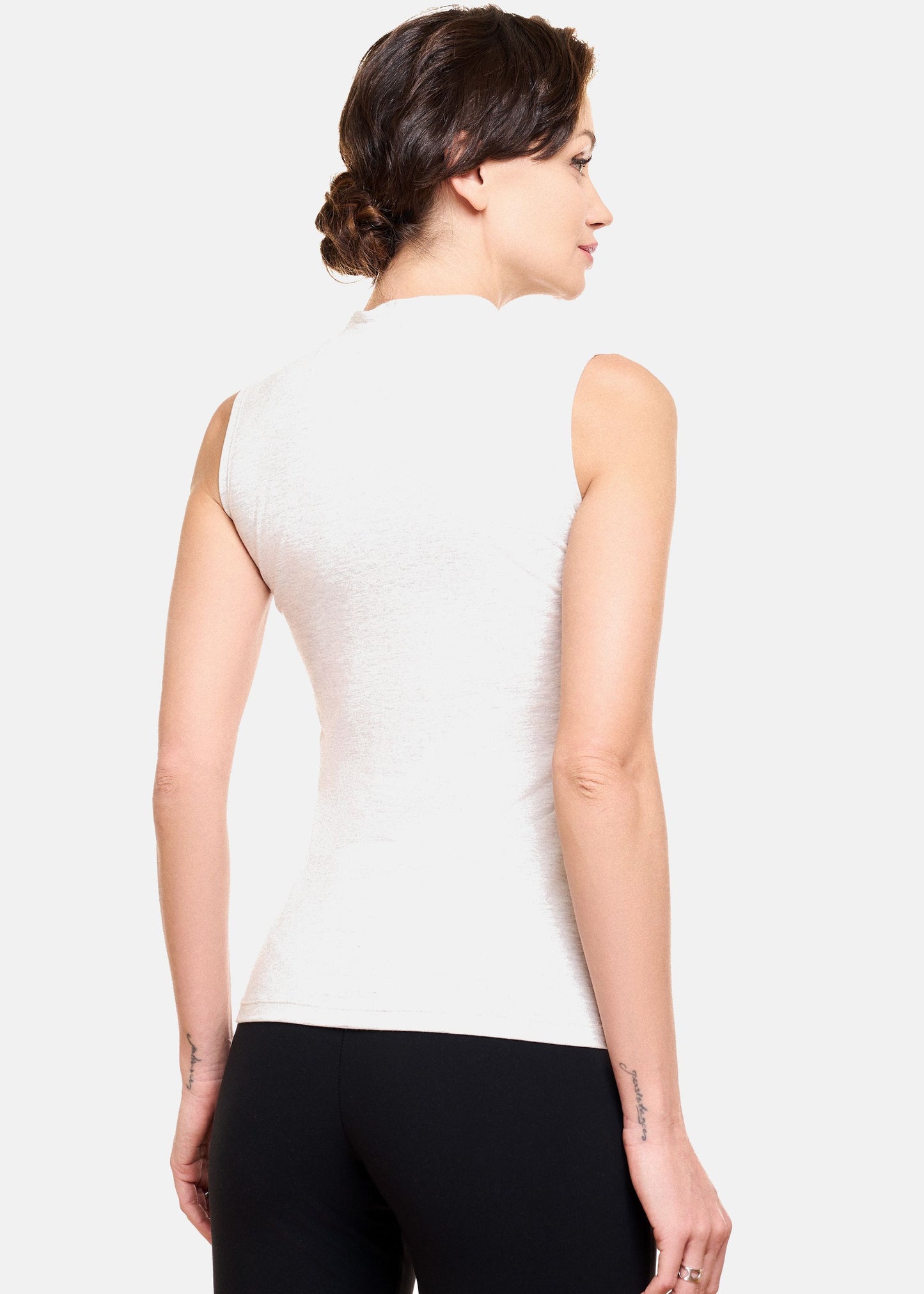 Basic Shirt ärmellos Halbkragen Tank-Top