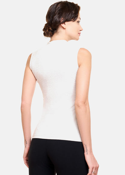 Basic Shirt ärmellos Halbkragen Tank-Top