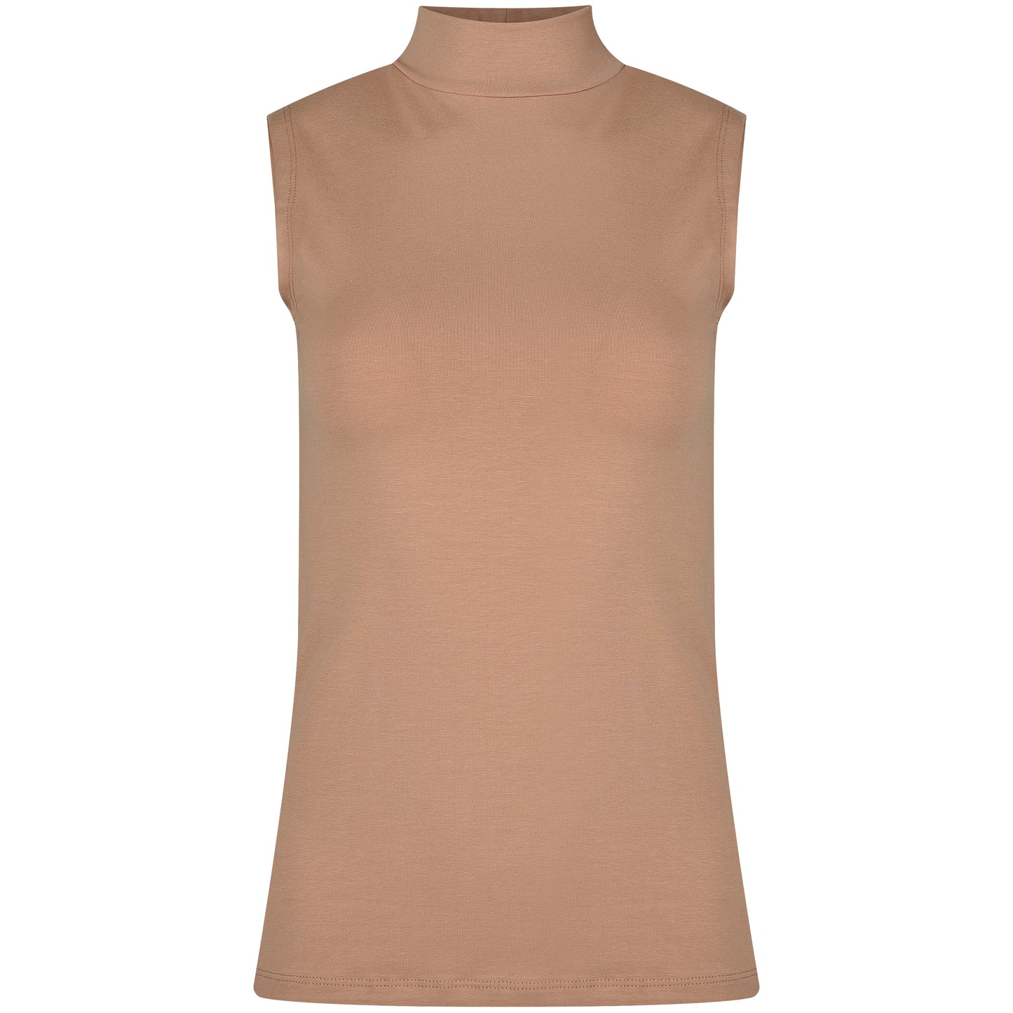 Basic Shirt ärmellos Halbkragen Tank-Top