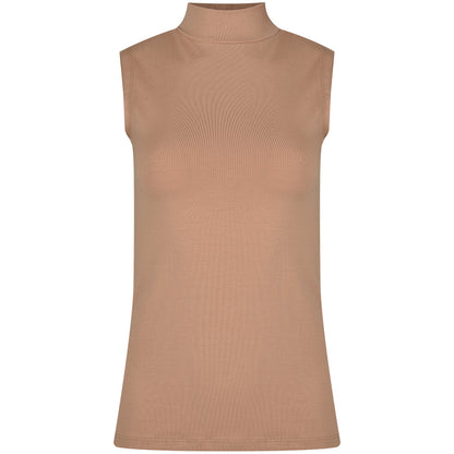 Basic Shirt ärmellos Halbkragen Tank-Top