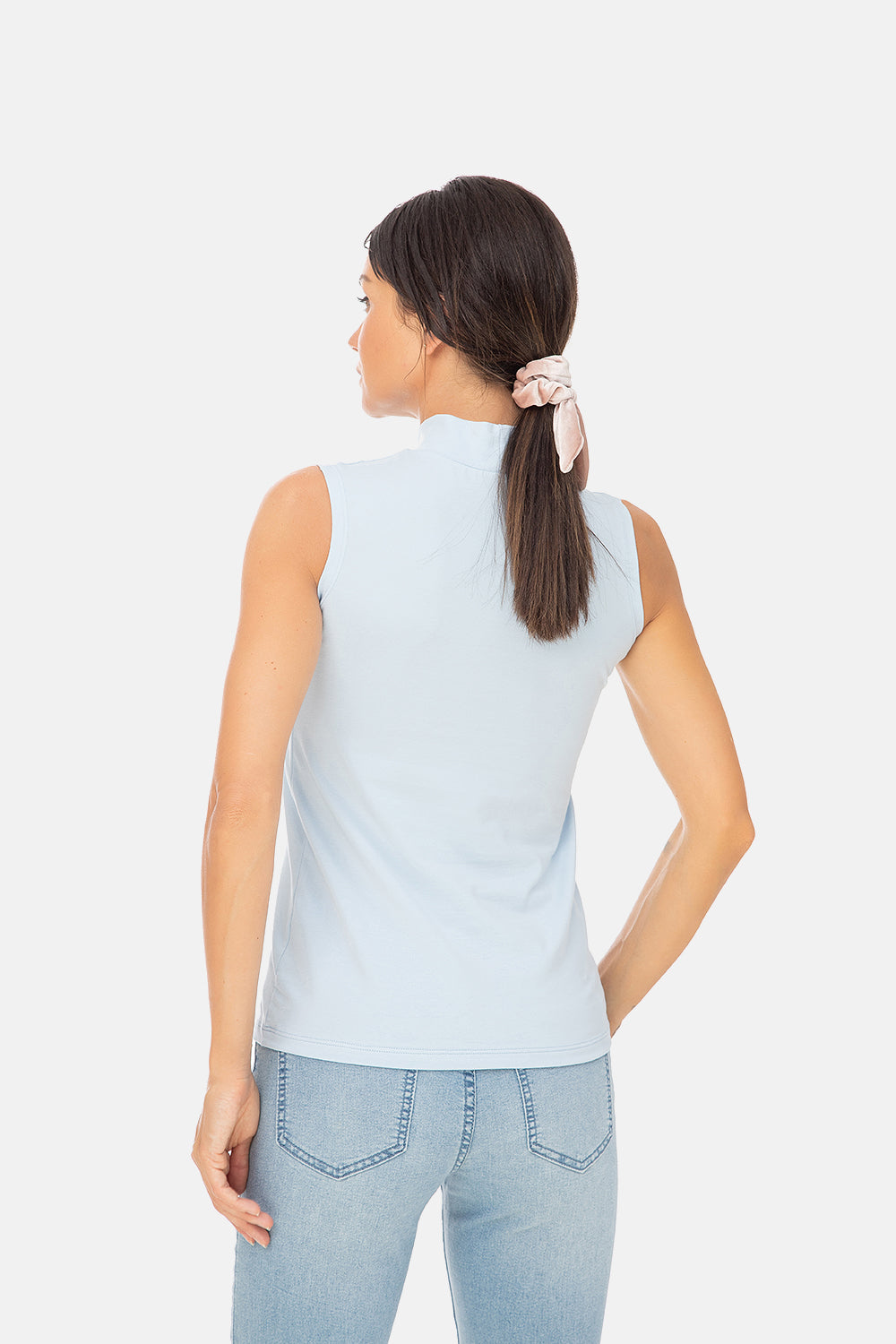 Basic Shirt ärmellos Halbkragen Tank-Top