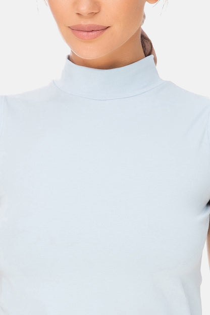 Basic Shirt ärmellos Halbkragen Tank-Top