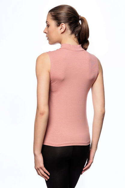 Basic Shirt ärmellos Halbkragen Tank-Top
