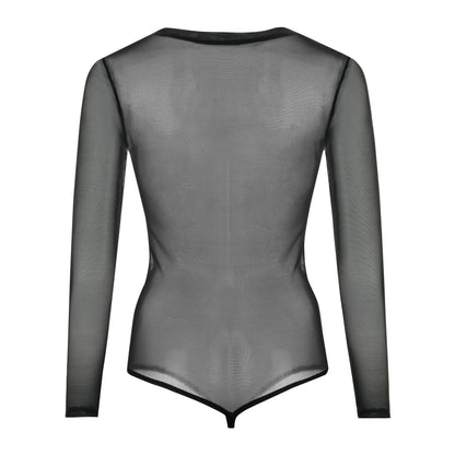 Stringbody Langarmbody Tüll