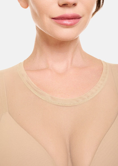 Damen Langarmbody transparent