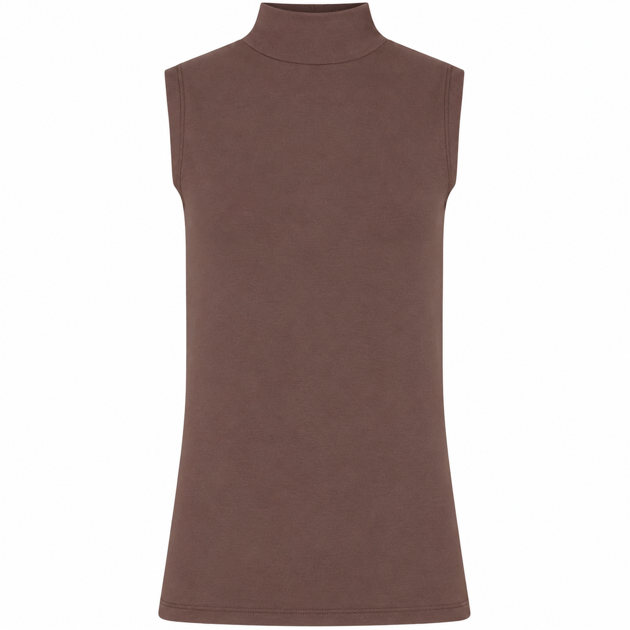 Basic Shirt ärmellos Halbkragen Tank-Top