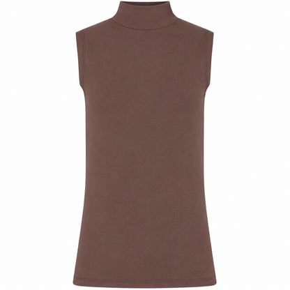Basic Shirt ärmellos Halbkragen Tank-Top