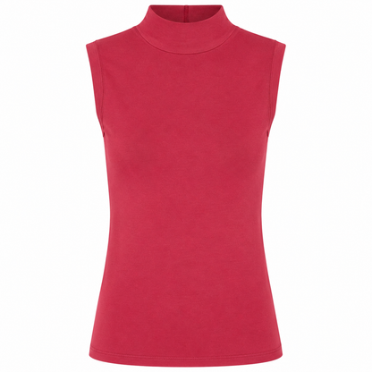 Basic Shirt ärmellos Halbkragen Tank-Top