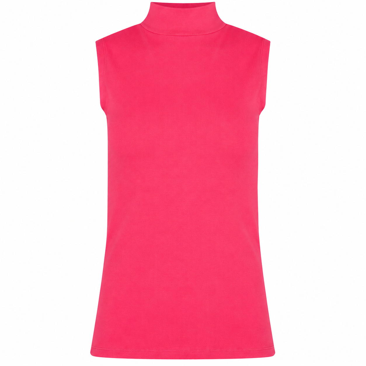 Basic Shirt ärmellos Halbkragen Tank-Top
