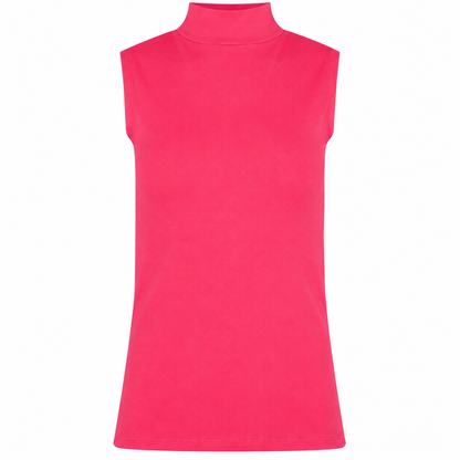 Basic Shirt ärmellos Halbkragen Tank-Top