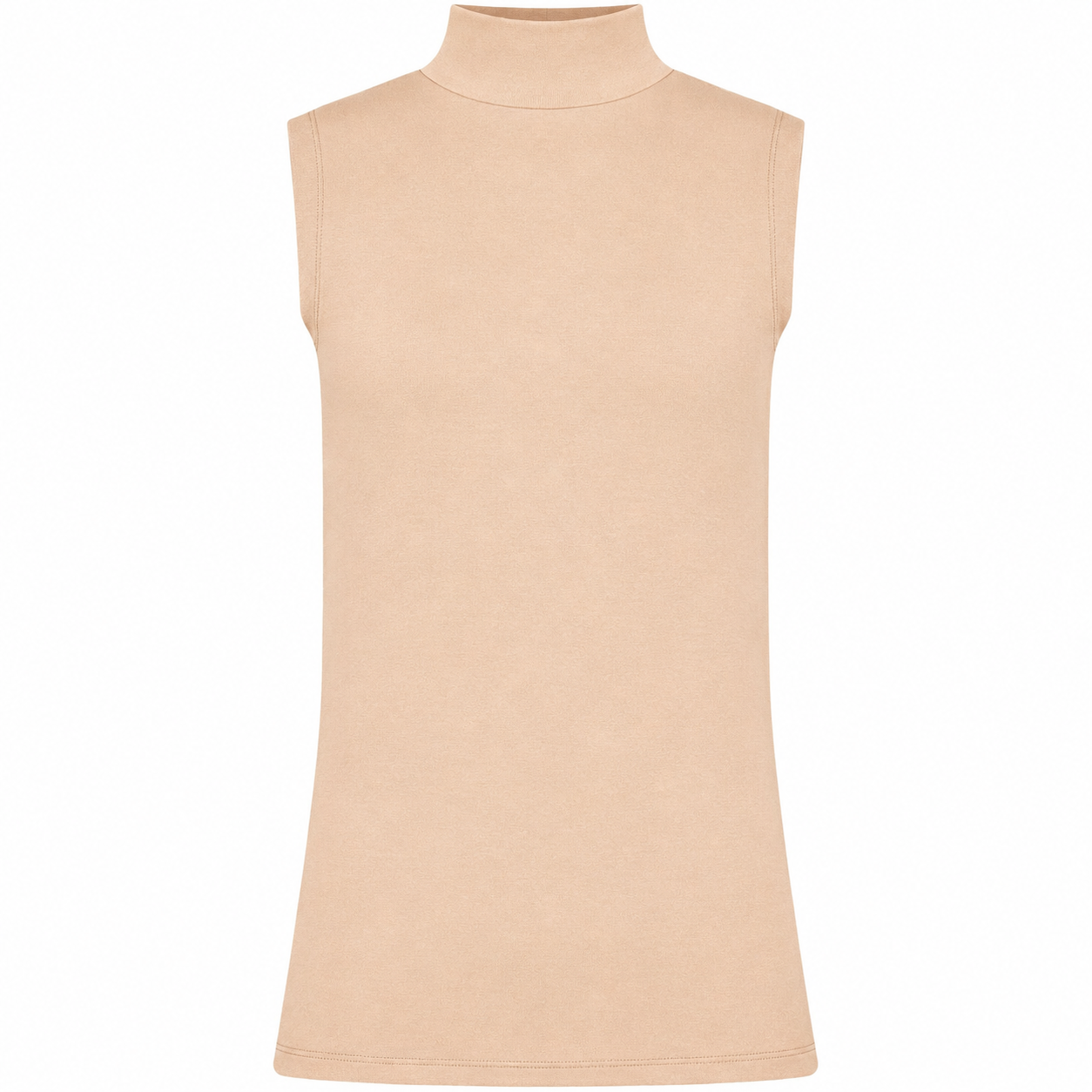 Basic Shirt ärmellos Halbkragen Tank-Top