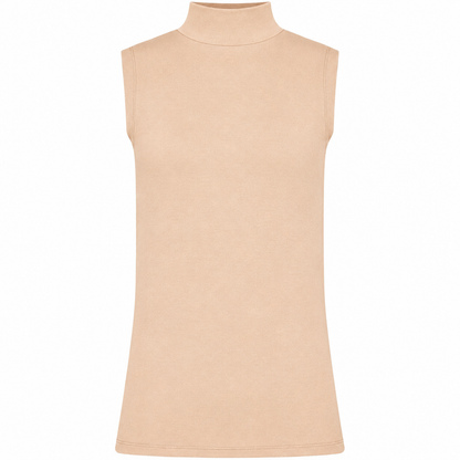 Basic Shirt ärmellos Halbkragen Tank-Top