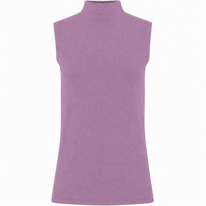 Basic Shirt ärmellos Halbkragen Tank-Top