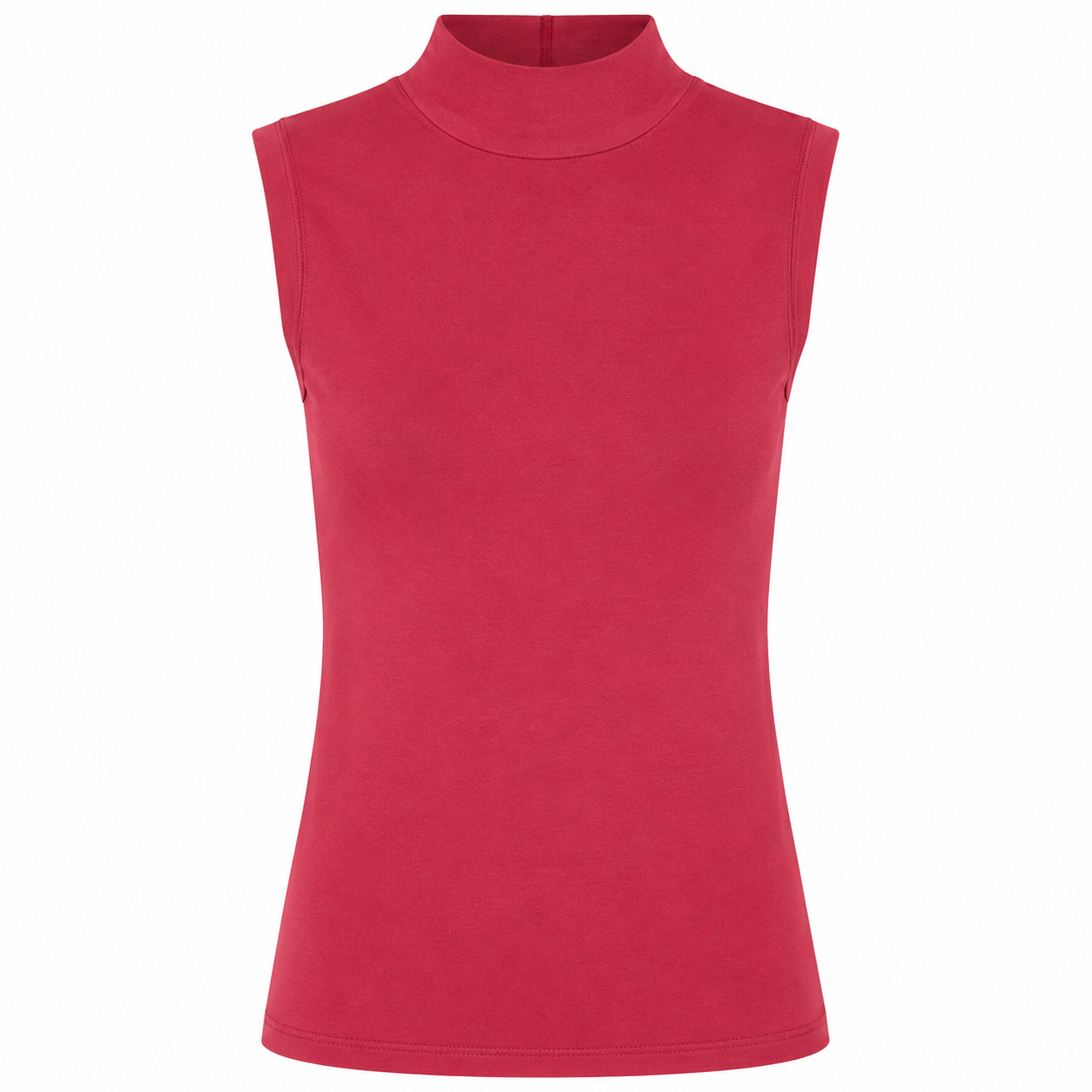 Basic Shirt ärmellos Halbkragen Tank-Top