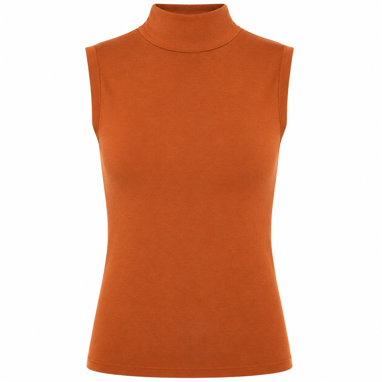 Basic Shirt ärmellos Halbkragen Tank-Top
