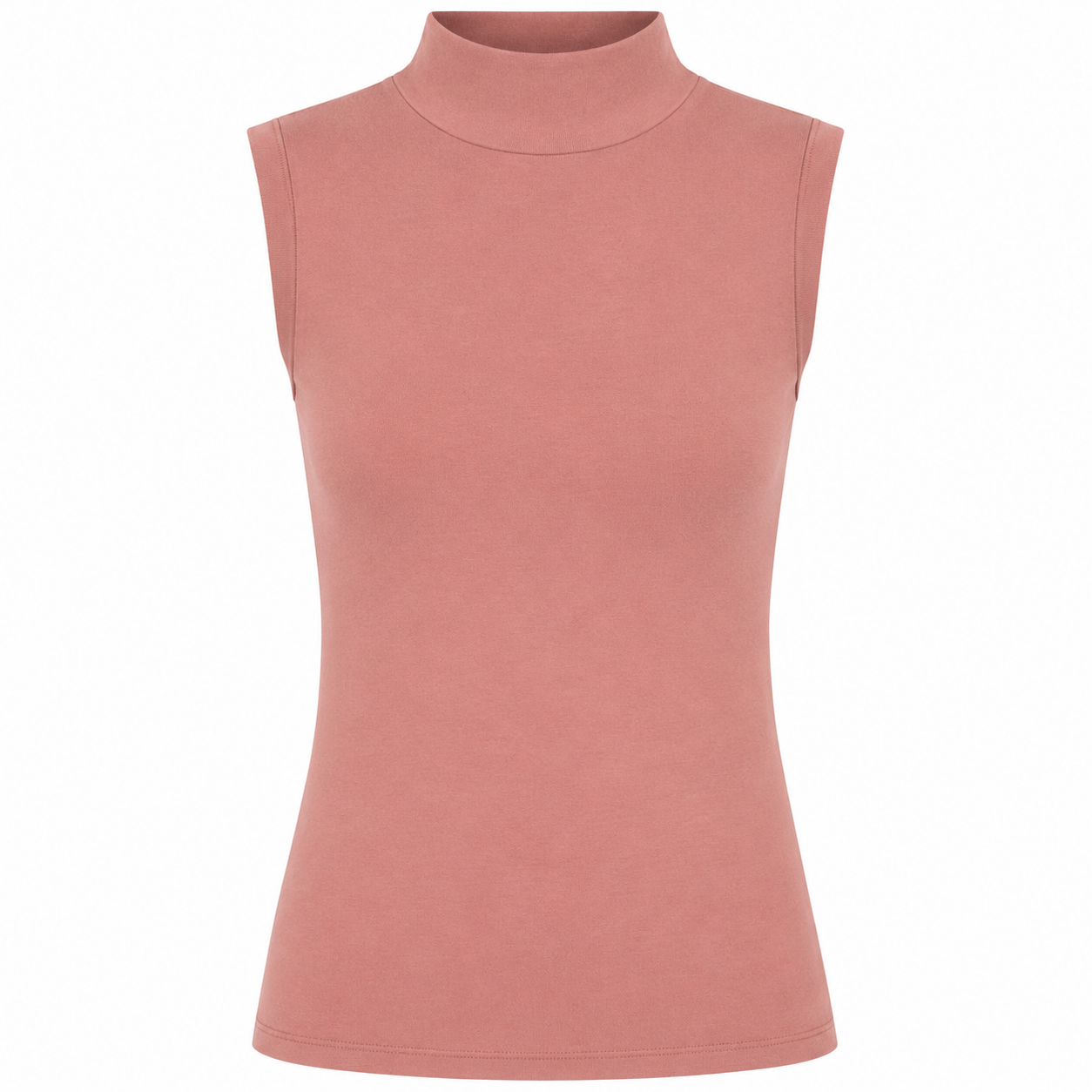 Basic Shirt ärmellos Halbkragen Tank-Top