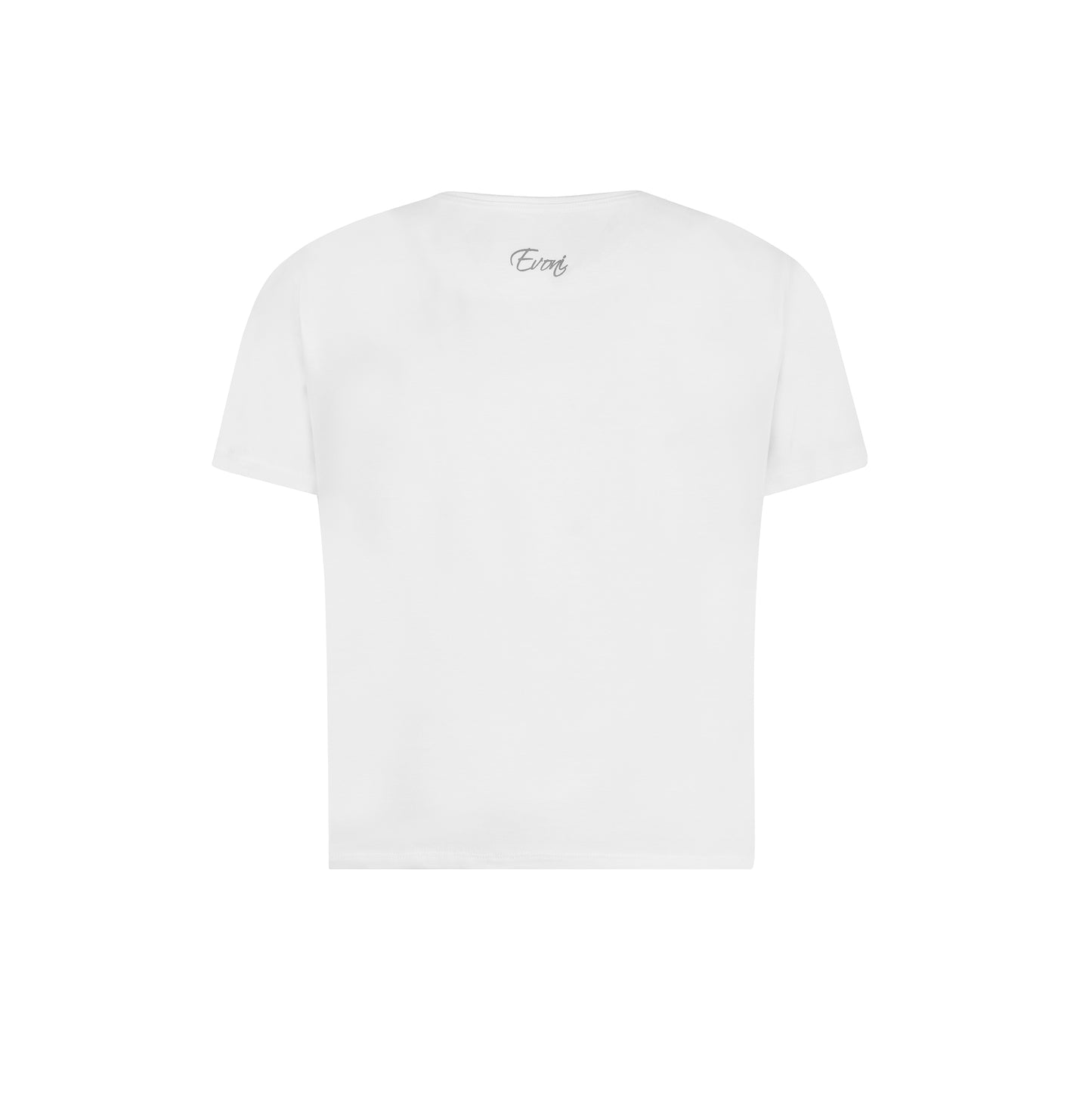 Evoni Damen kurzes T-Shirt aus weichem Baumwollstoff