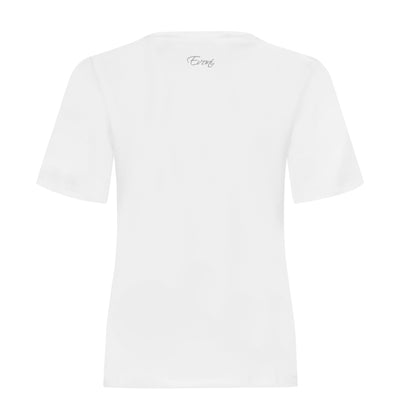 Evoni Damen T-Shirt aus weichem Baumwollstoff mit modischem Frontdruck