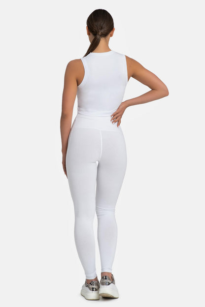 Damen Leggings aus Baumwolle mit hohem Bund