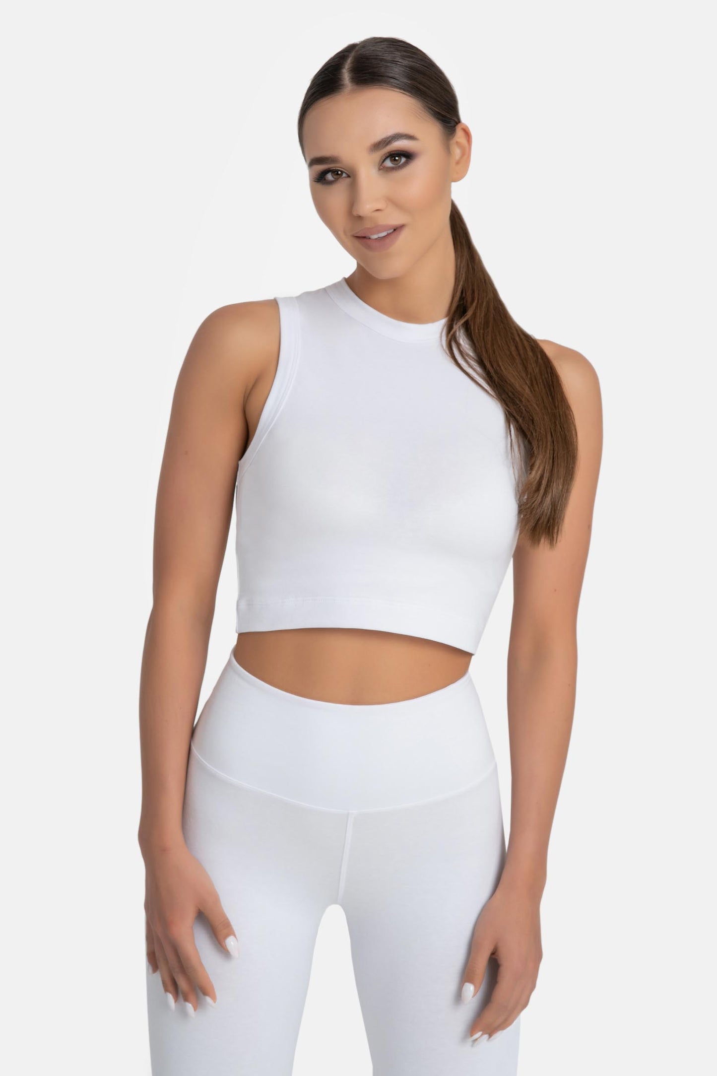 Damen Leggings aus Baumwolle mit hohem Bund