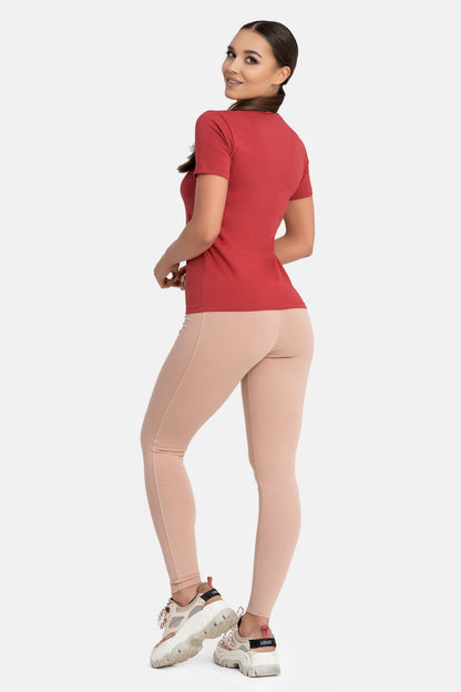 Damen Leggings aus Baumwolle mit hohem Bund