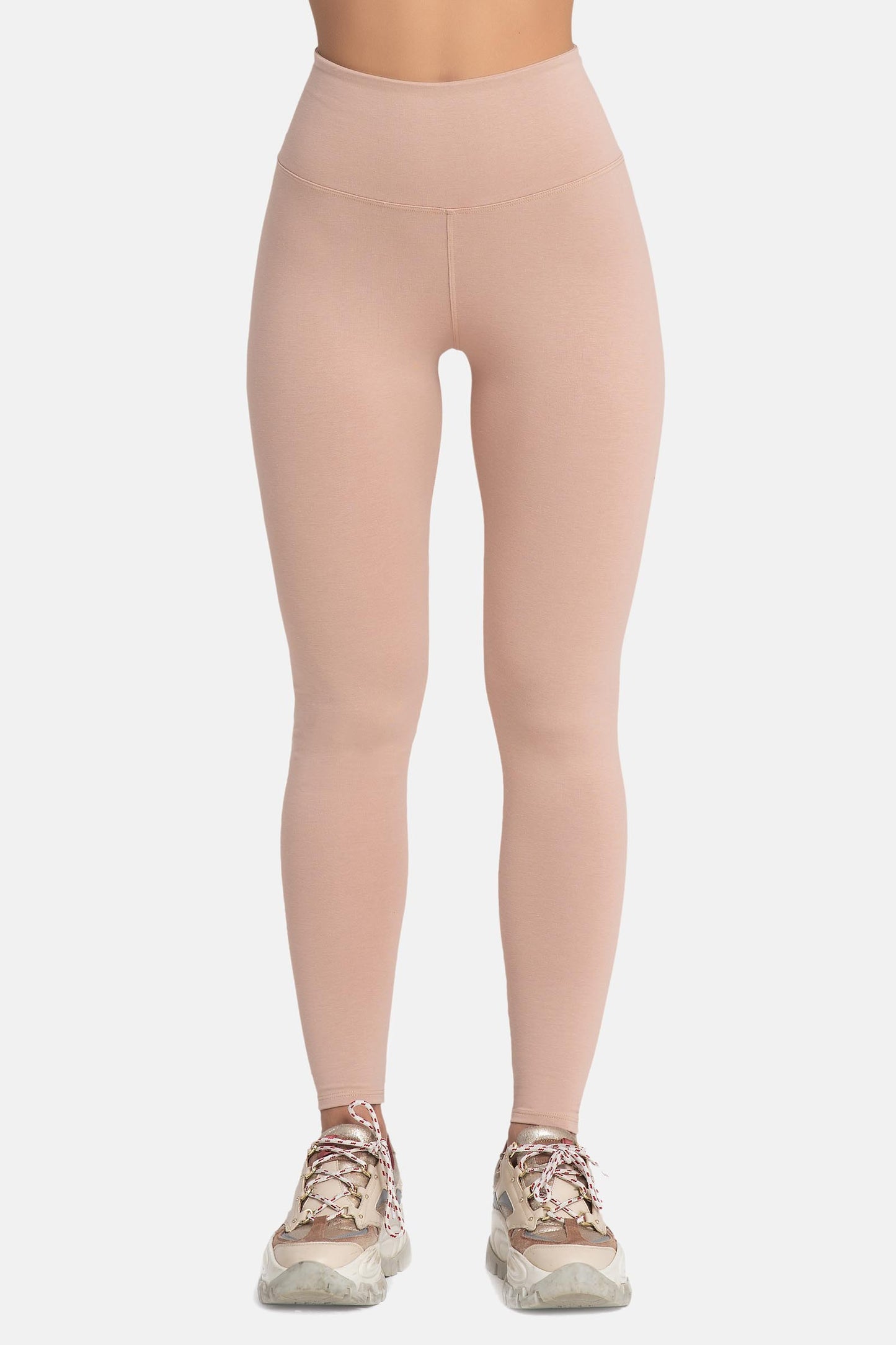 Damen Leggings aus Baumwolle mit hohem Bund