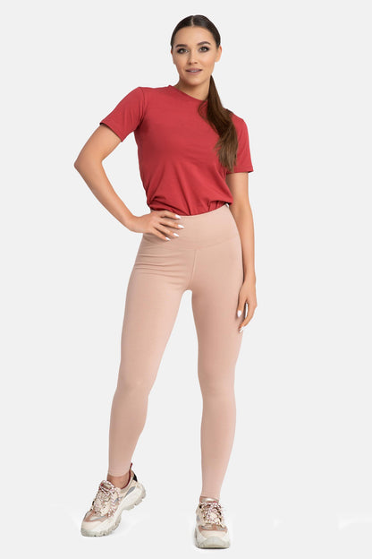 Damen Leggings aus Baumwolle mit hohem Bund