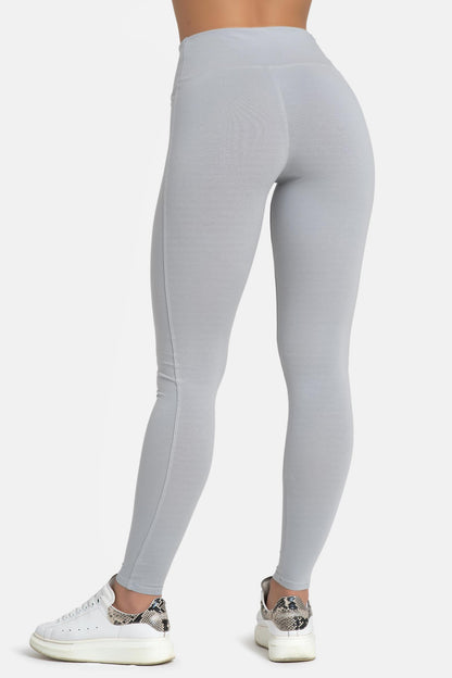 Damen Leggings aus Baumwolle mit hohem Bund