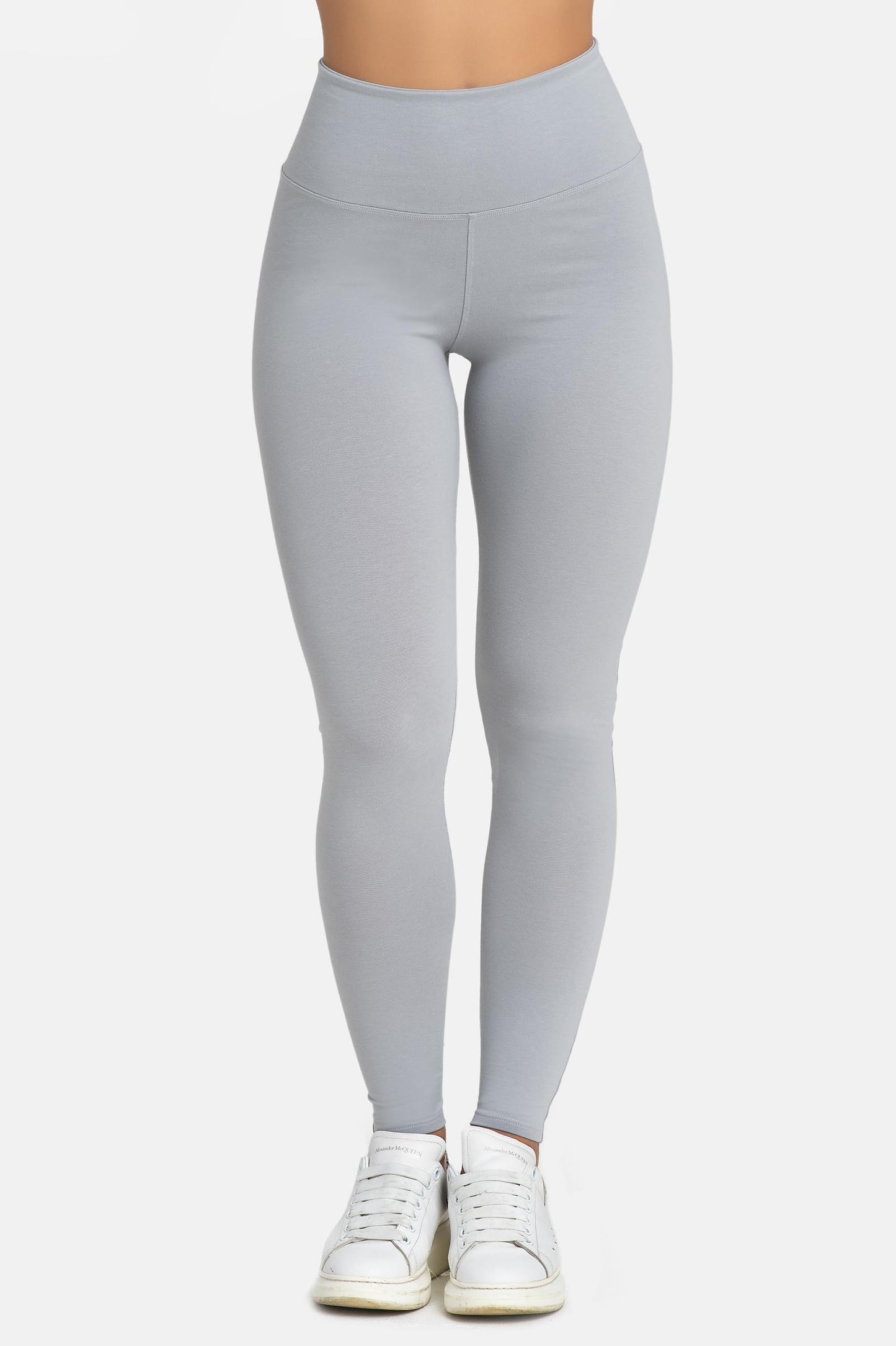Damen Leggings aus Baumwolle mit hohem Bund