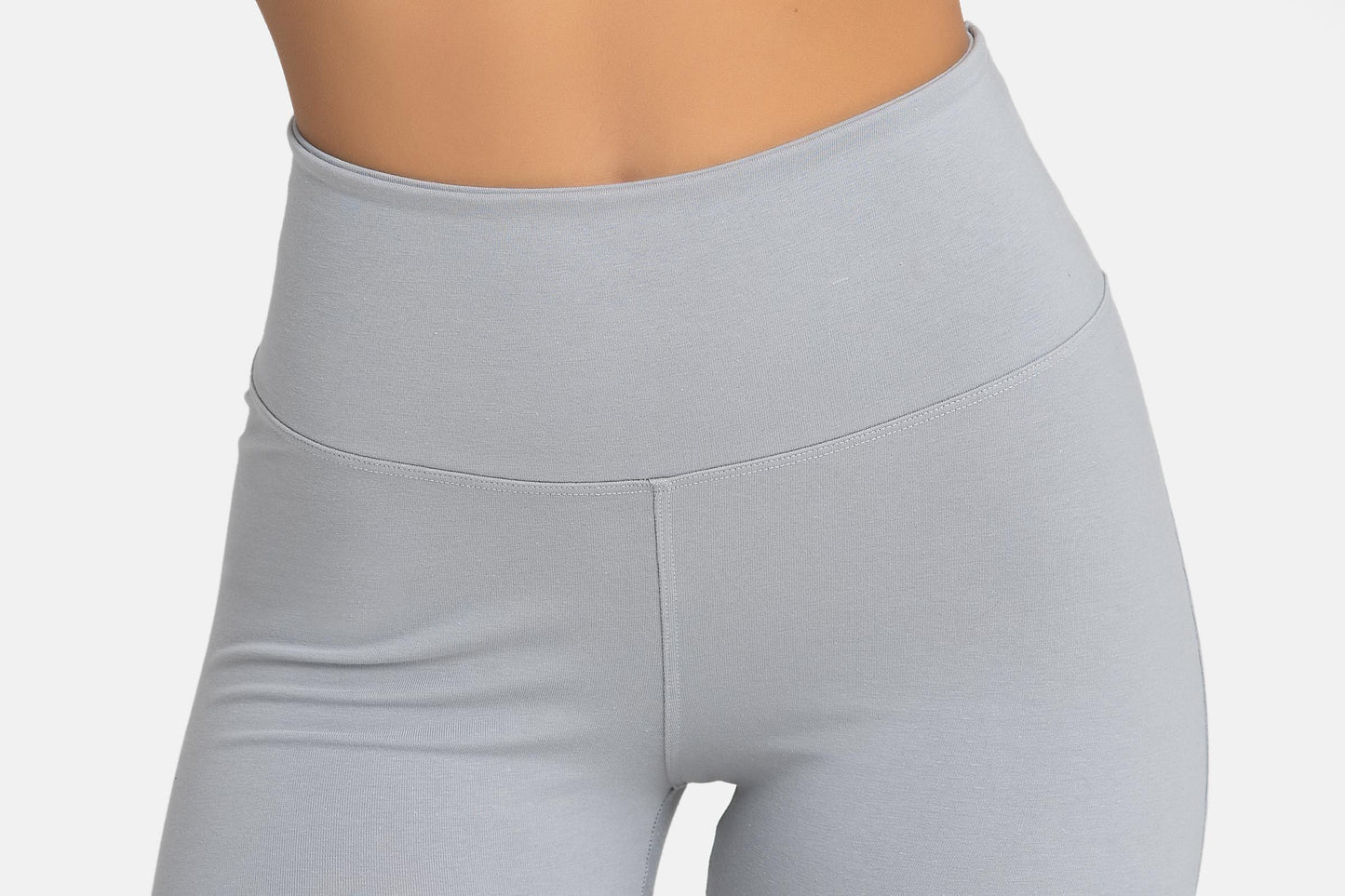 Damen Leggings aus Baumwolle mit hohem Bund