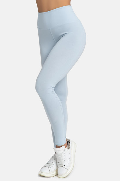 Damen Leggings aus Baumwolle mit hohem Bund