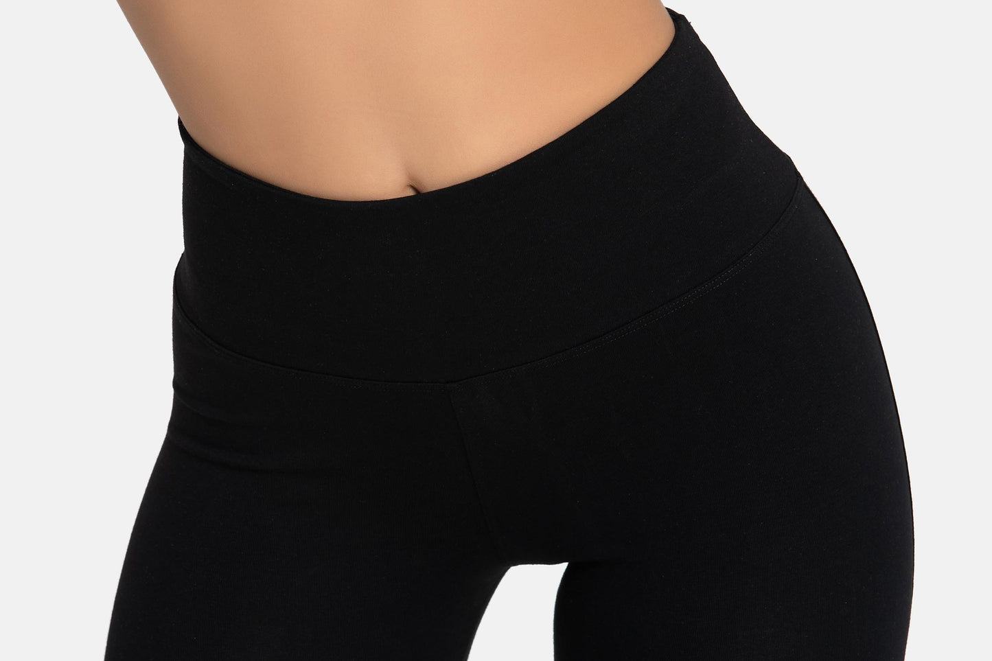 Damen Leggings aus Baumwolle mit hohem Bund
