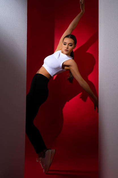 Damen Leggings aus Baumwolle mit hohem Bund