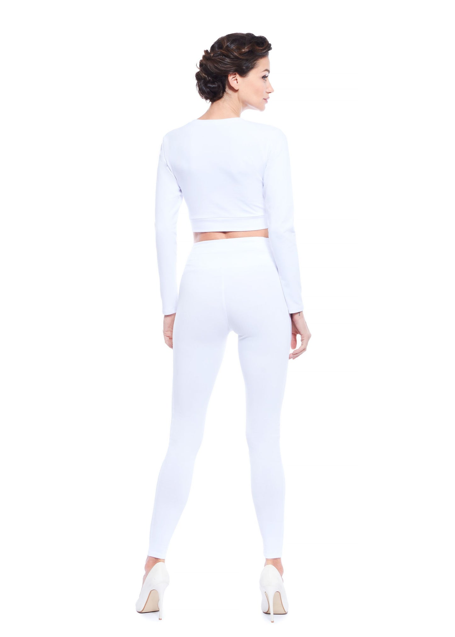 Damen Leggings aus Baumwolle mit hohem Bund