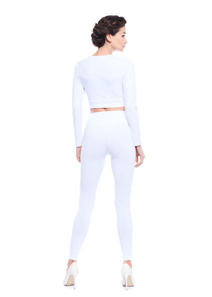 Damen Leggings aus Baumwolle mit hohem Bund