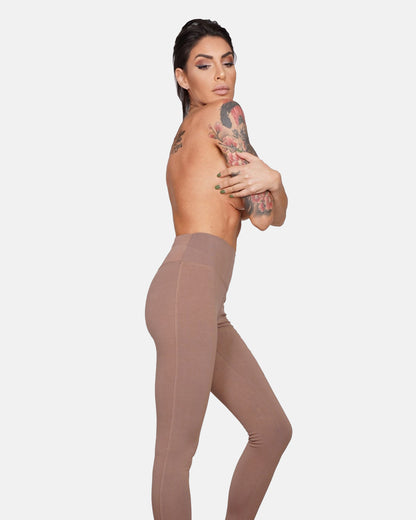 Damen Leggings aus Baumwolle mit hohem Bund
