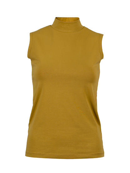 Basic Shirt ärmellos Halbkragen Tank-Top