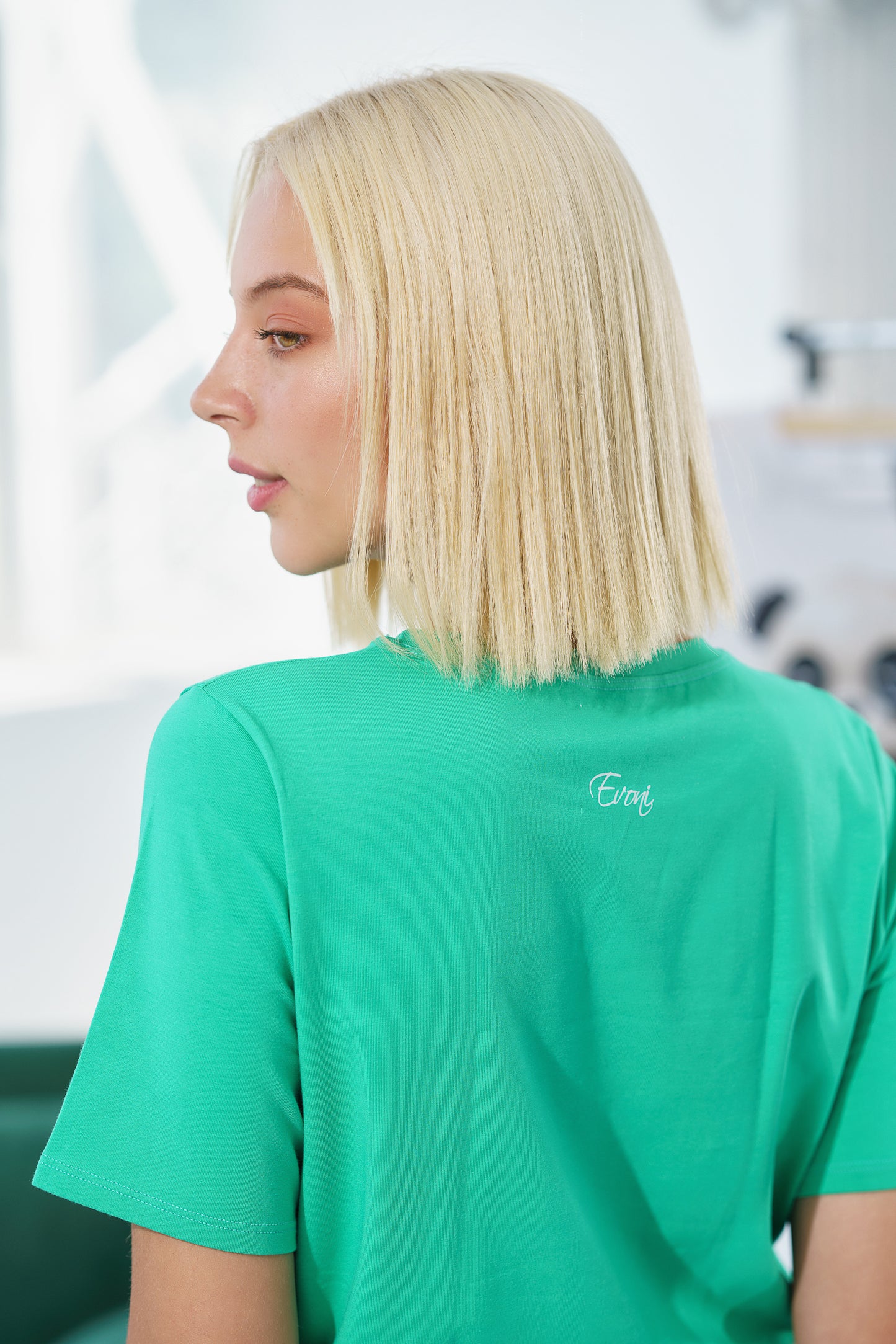 Evoni Damen T-Shirt aus weichem Baumwollstoff
